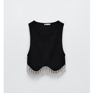 Zara seamless rhinestone top